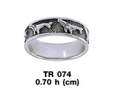 Humpback Whale Pod Sterling Silver Ring